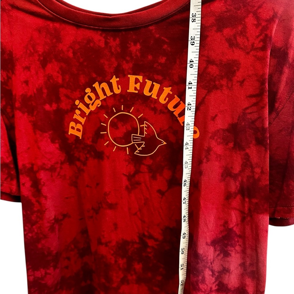 NWT Bright Future Red Tie-Dye Women's Top​ - Picture 3 of 6